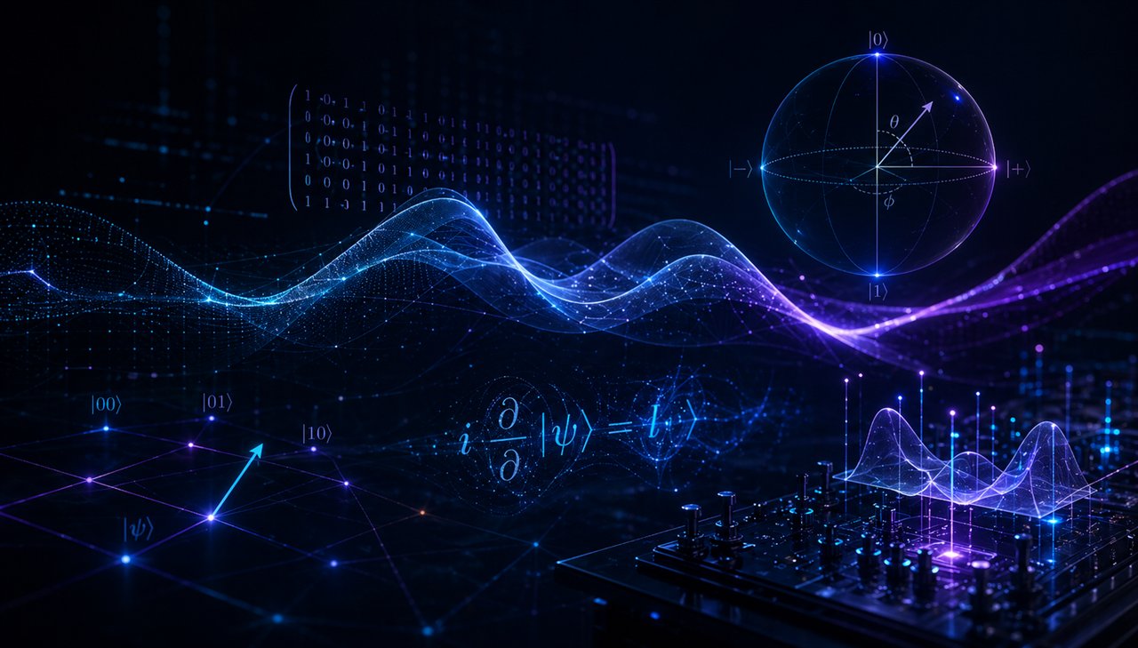 Quantum theory visualization with wavefunctions, operators, and Bloch sphere